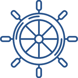 Tegnet ikon av et ror