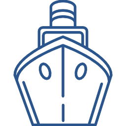 Tegnet ikon av et skip